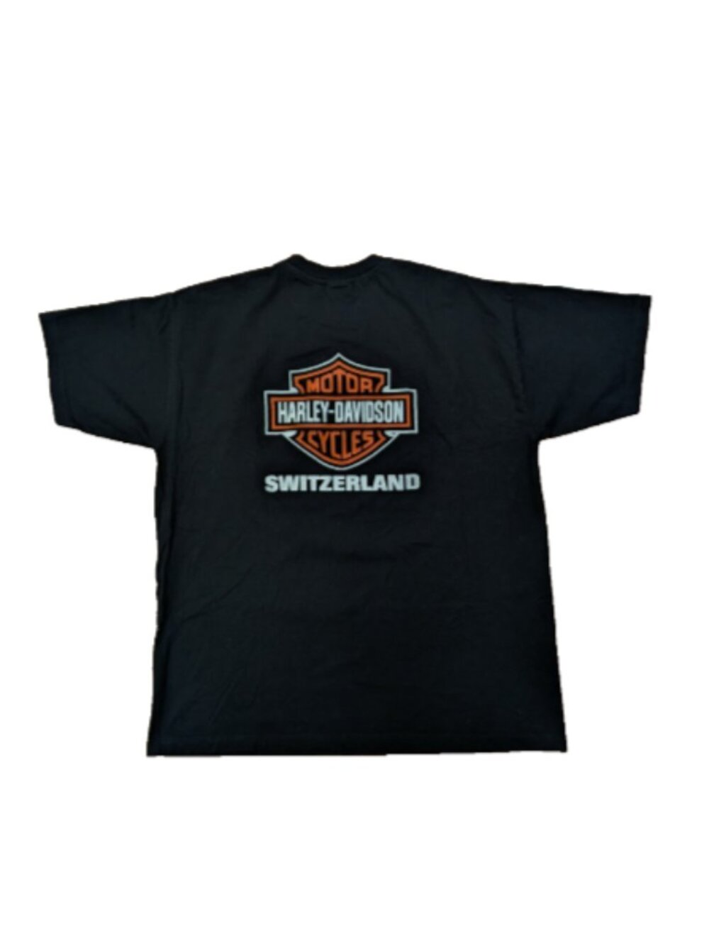 Vtg Harley Davidson Switzerland Rolis Bikeshop Raron Two Sided Logo XL Switcher